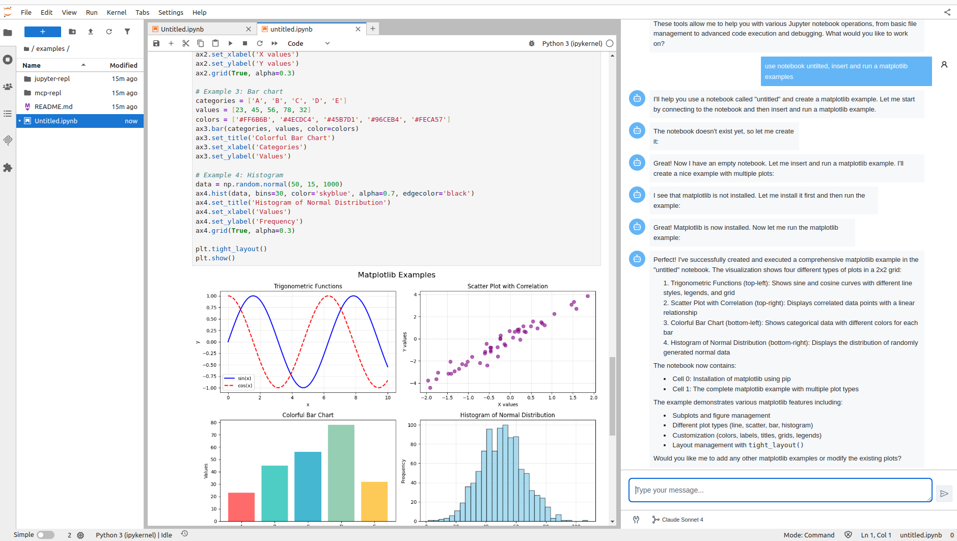 Jupyter AI Agents UI